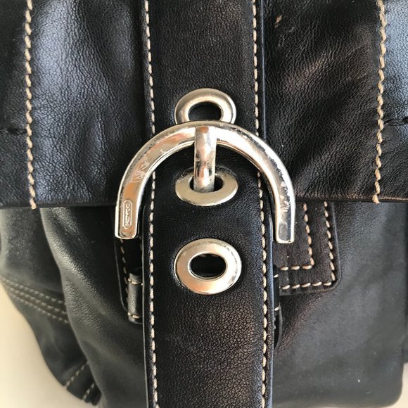 Coach H05S- 8A09 Black Soho Satchel Shoulder Bag - Picture 6 of 9